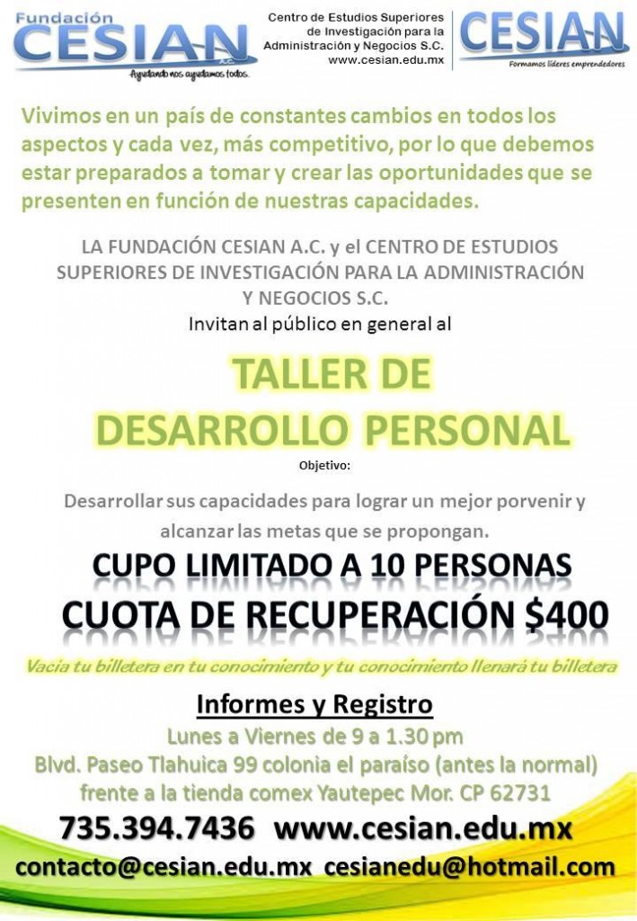 cartel desarrollo personal